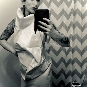 Rick Owens 'Dirt' Runway Futuristic Dress, Size 2